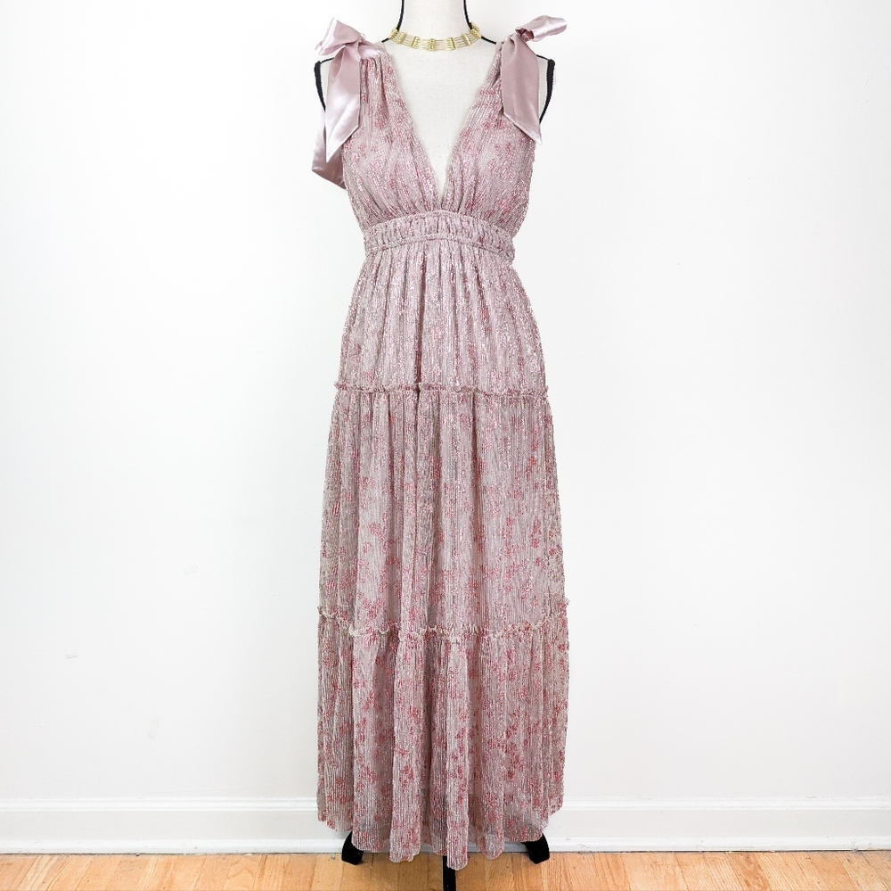 NWT Storia Glittering Goddess Maxi Dress, Pink🌼